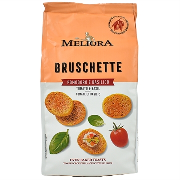 Mini bruschette - tomat og basilikum